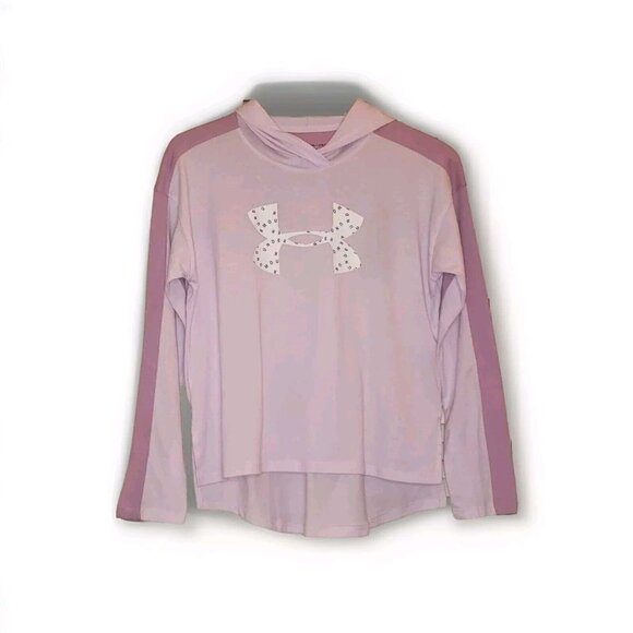 Under Armour Other - Under Armour Favorite Jersey Hoodie Girls' XLarge Purple & White Logo Athleisure